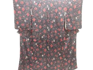 アンティーク　紋錦紗　絣柄着物